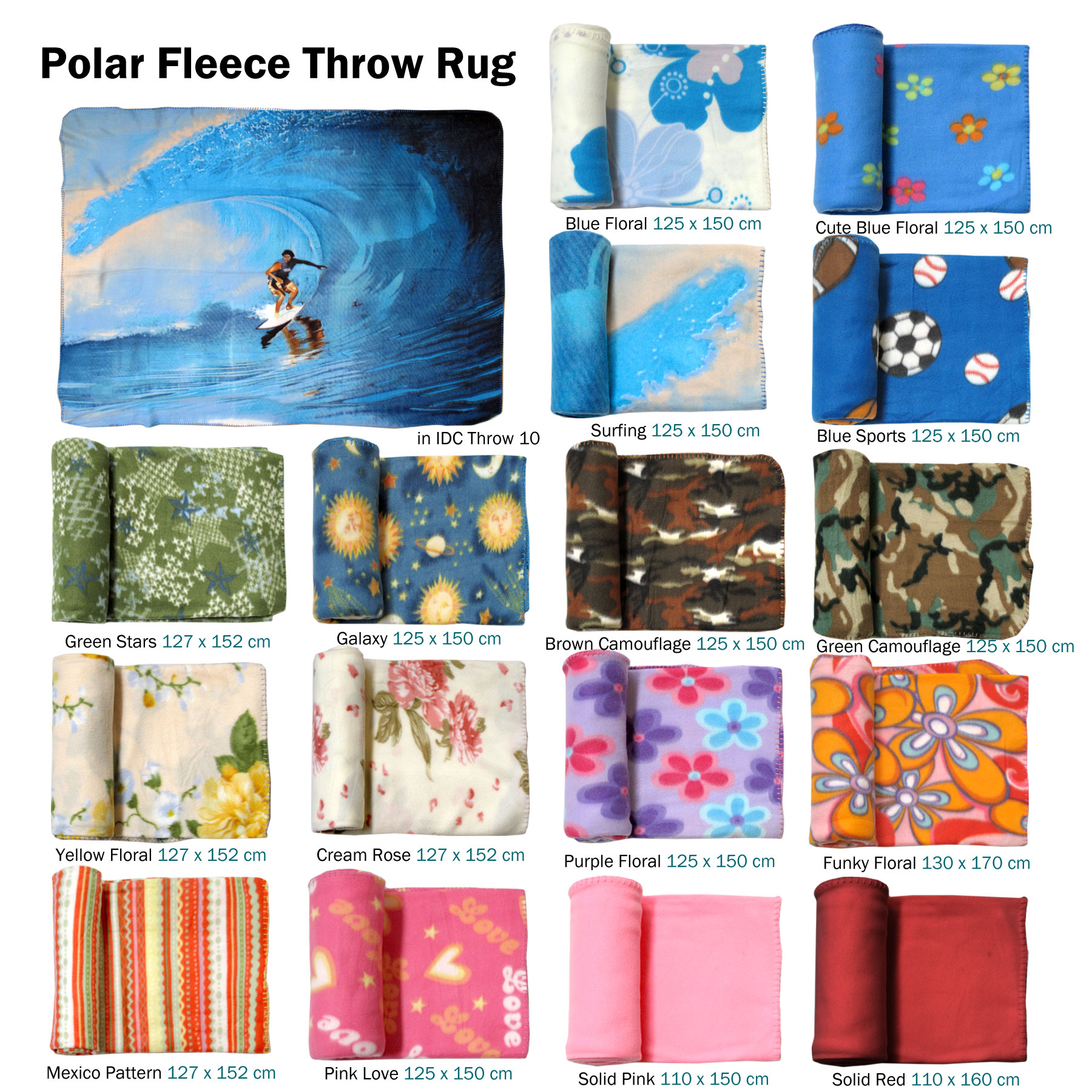 Assorted Printed Polar Fleece Sofa Lounge Throw Rug EBay