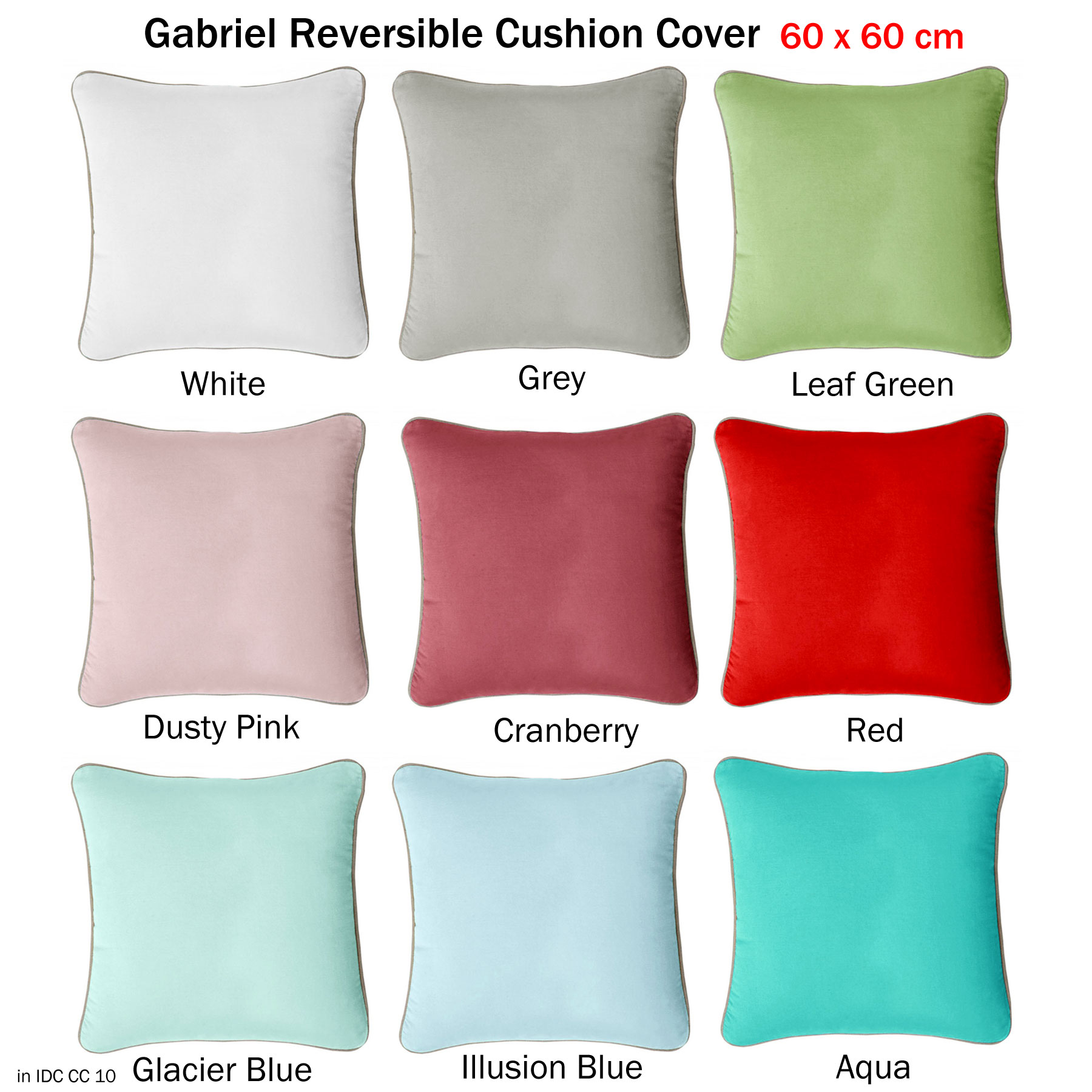 Gabriel Reversible Decorative European Cushion Cover 60 X 60 Cm Ebay
