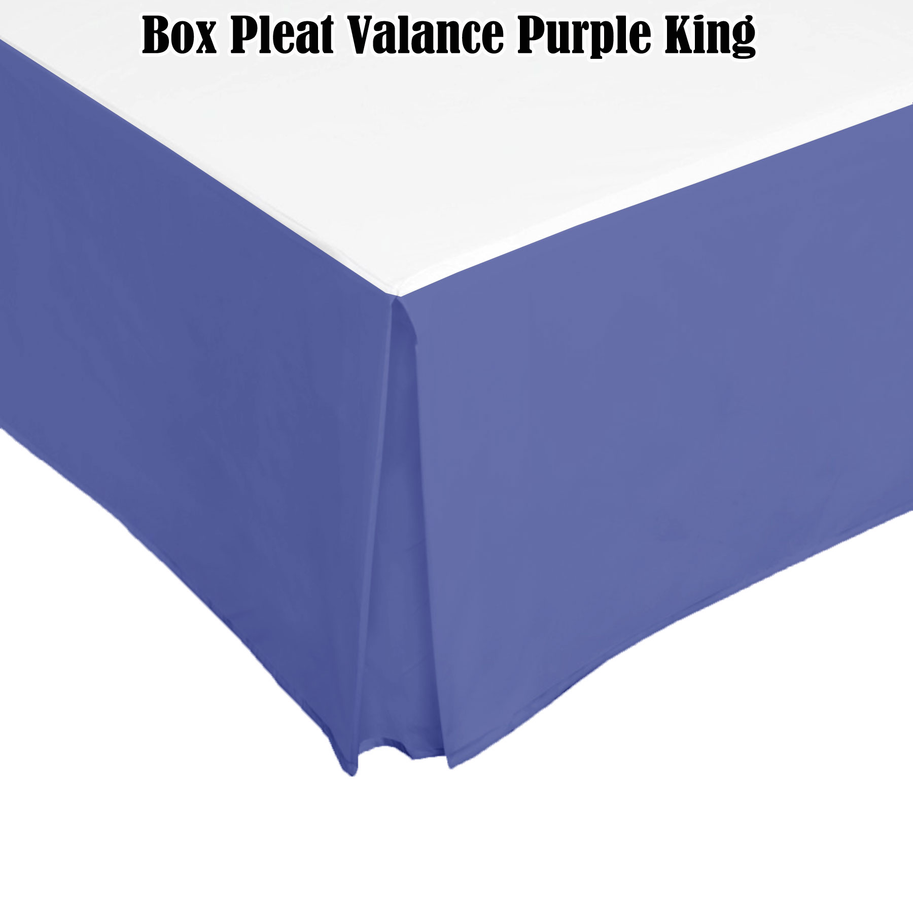 Polyester Cotton Budget Purple Valance King 32 cm Wall